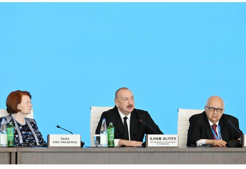 Prezident İlham Əliyev XIII Qlobal Bakı Forumundakı çıxışında dünyada neftin qiymətindəki artıma toxunub