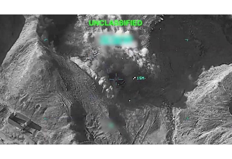 США показали уничтожение ракетных пусковых установок в Иране