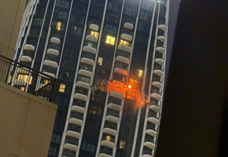 Иранский дрон врезался в жилую многоэтажку в Дубае