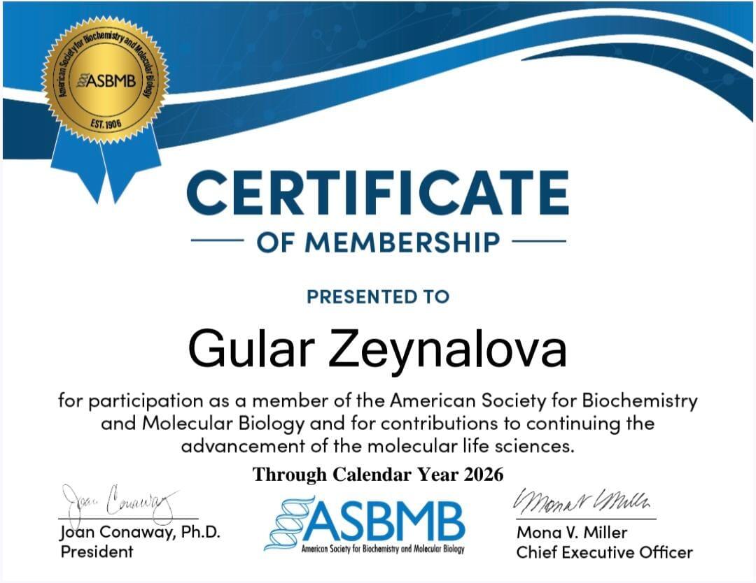 Азербайджанский исследователь  избрана членом мировых научных обществ США и Великобритании