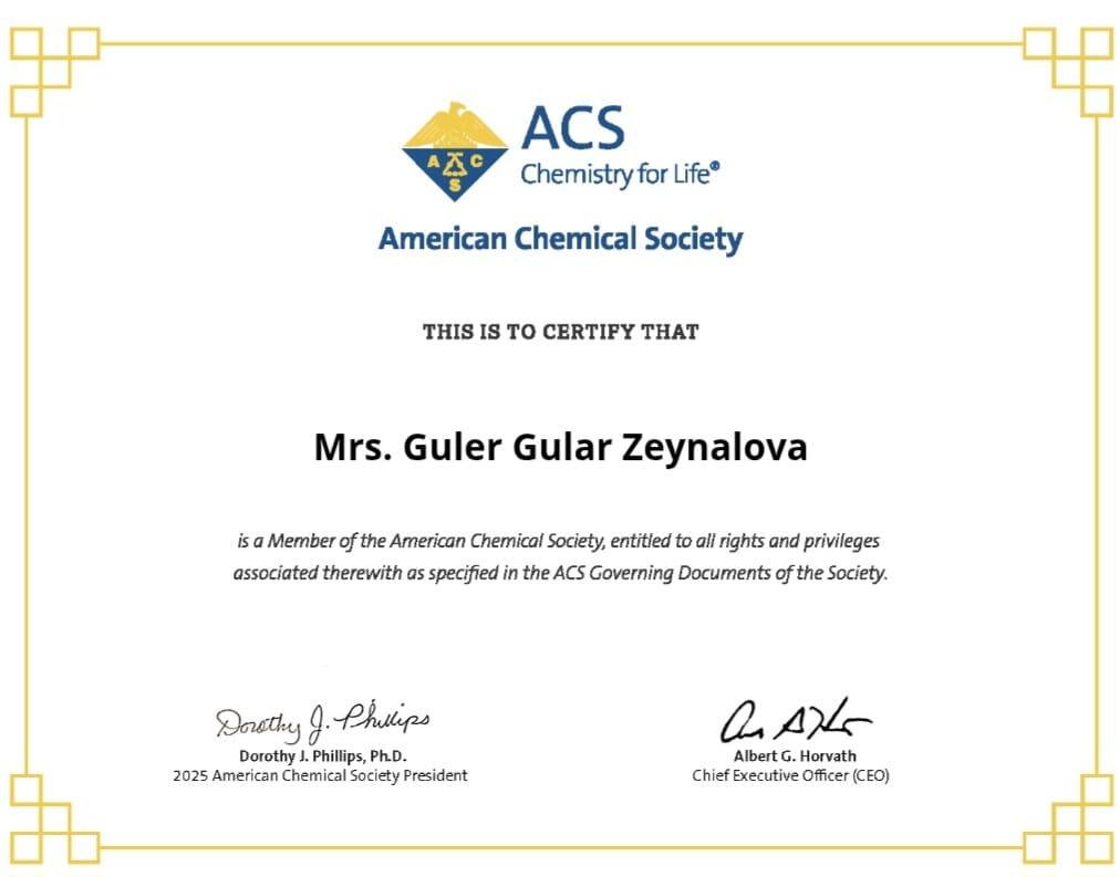 Азербайджанский исследователь  избрана членом мировых научных обществ США и Великобритании