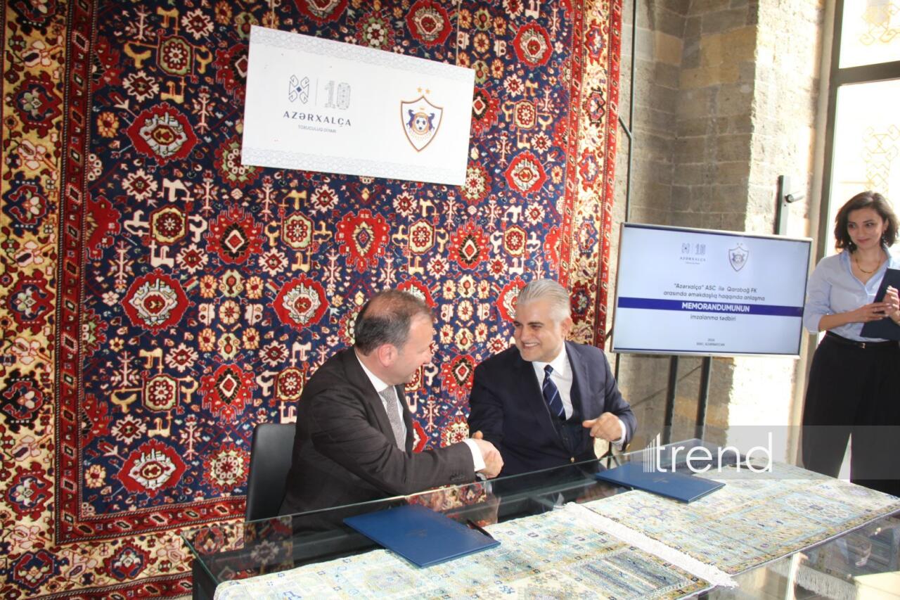 "Карабах" и "Азерхалча" подписали меморандум о сотрудничестве – будут созданы новые ковровые дизайны