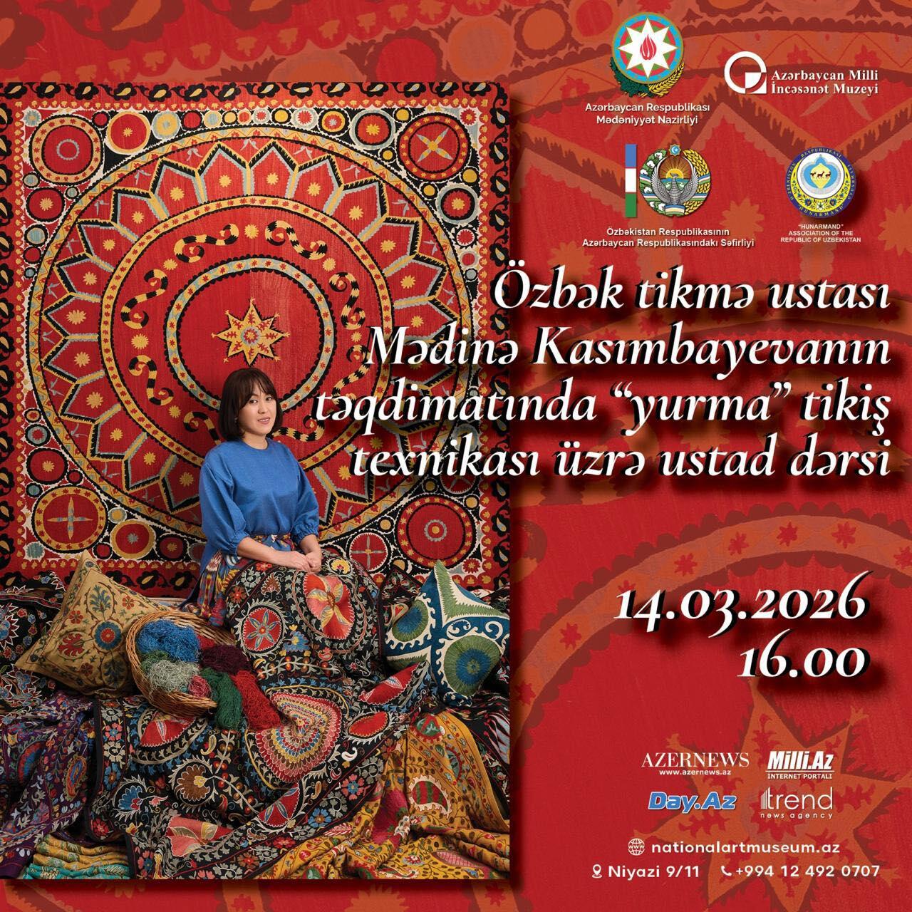 "Рождение сюзане" - в Баку познакомились с древней узбекской техникой вышивки