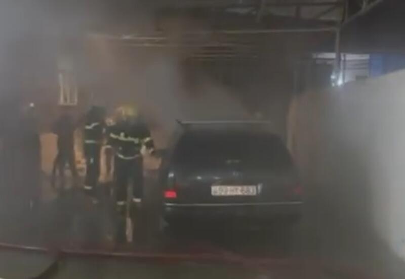 Mercedes сгорел в Кюрдамире