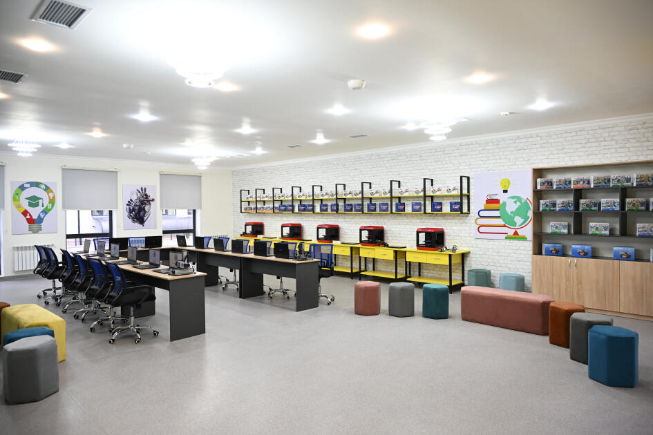 Prezident İlham Əliyev Şamaxı Avropa liseyinin yeni binasının açılışında iştirak edib