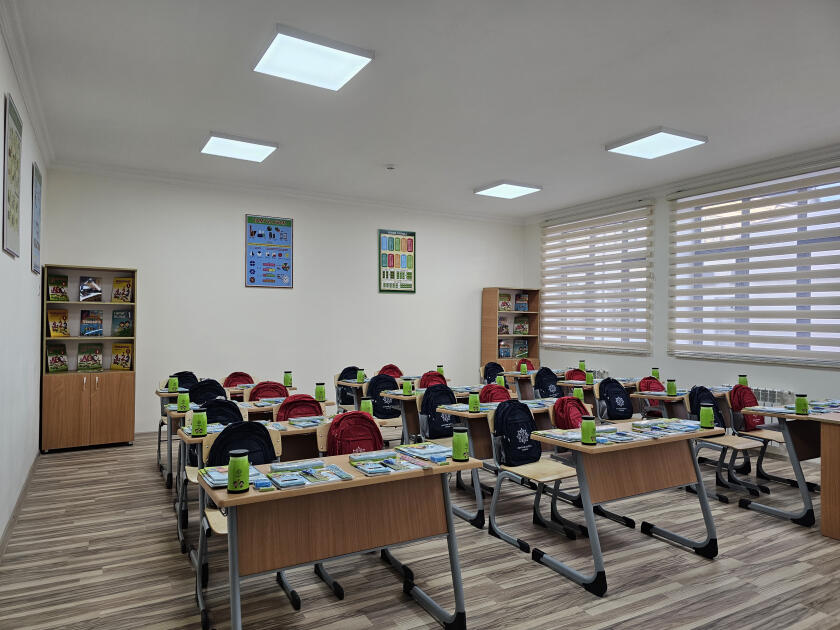 Prezident İlham Əliyev Şamaxı Avropa liseyinin yeni binasının açılışında iştirak edib