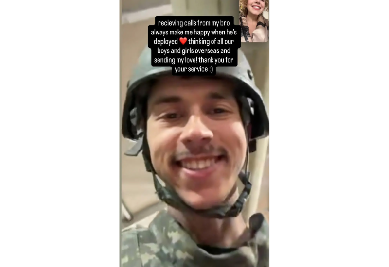 Сидни Суини показала своего брата, который служит в войсках США