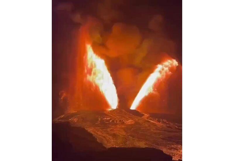 На Гавайях произошло мощное извержение вулкана