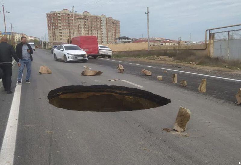 Xırdalan–Masazır–Novxanı yolunda çökmə: