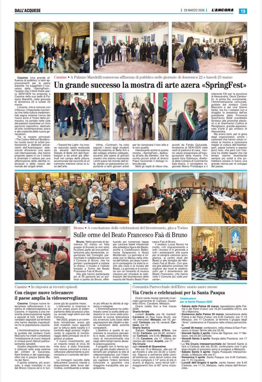 İtaliyada Sən1Sən Beyin Mərkəzinin Novruz bayramına həsr olunmuş sərgilər silsiləsi keçirilib