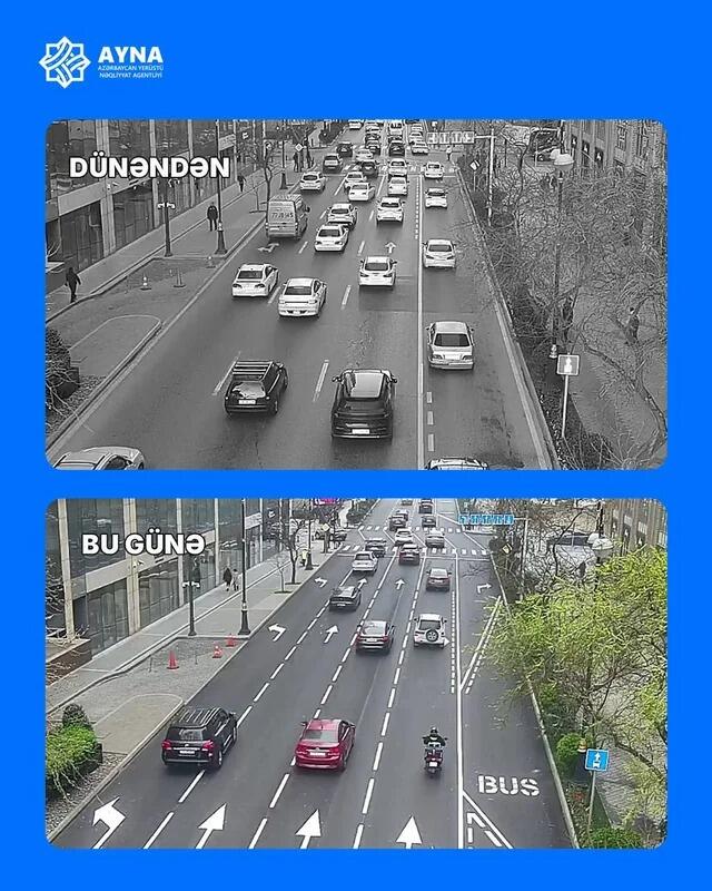 На еще одной улице Баку изменились правила движения