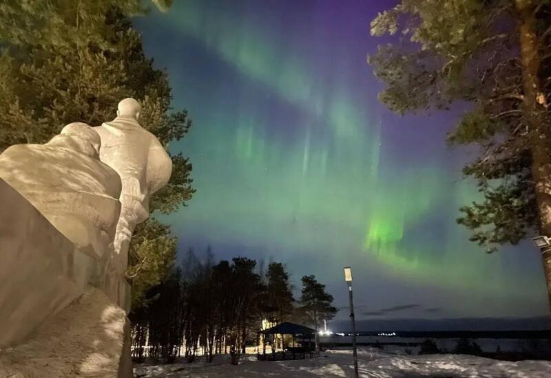 В России наблюдали северное сияние