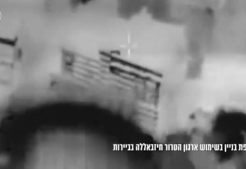 ВВС Израиля показали разрушение здания в Ливане