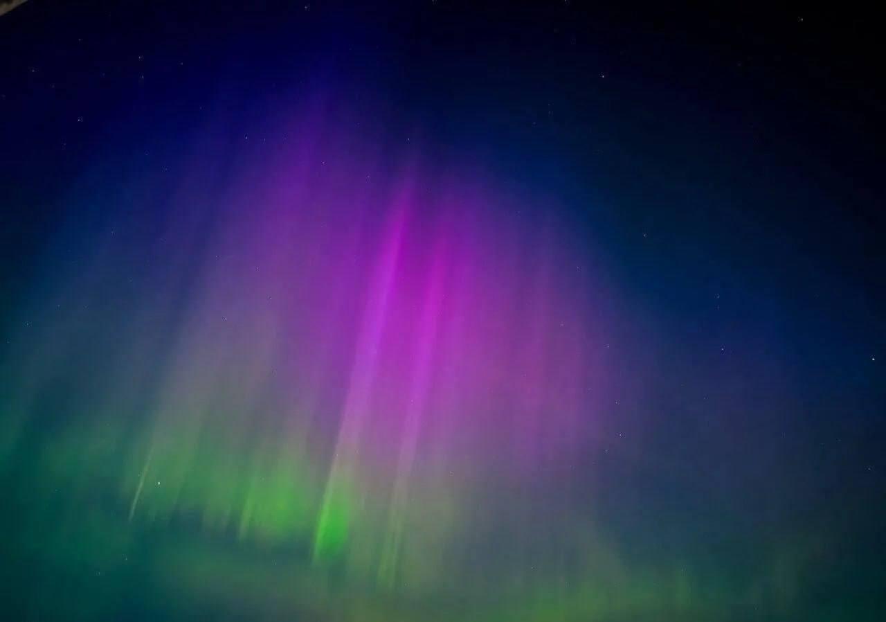 В России наблюдали северное сияние