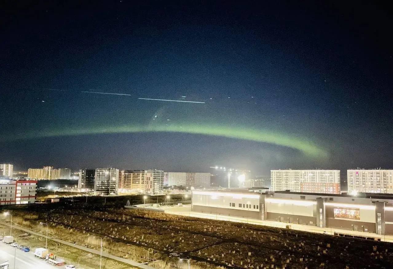 В России наблюдали северное сияние