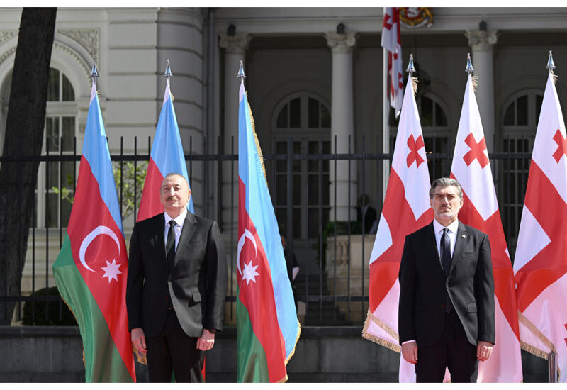 Состоялась церемония официальной встречи Президента Ильхама Алиева в Тбилиси