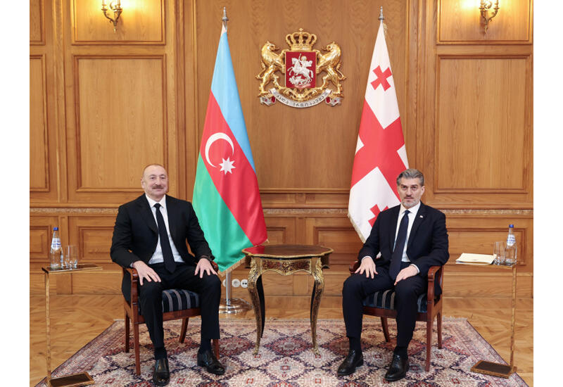 Состоялась встреча Президента Ильхама Алиева с Президентом Михеилом Кавелашвили один на один