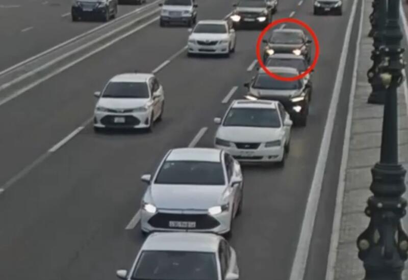 Цепная авария в Баку