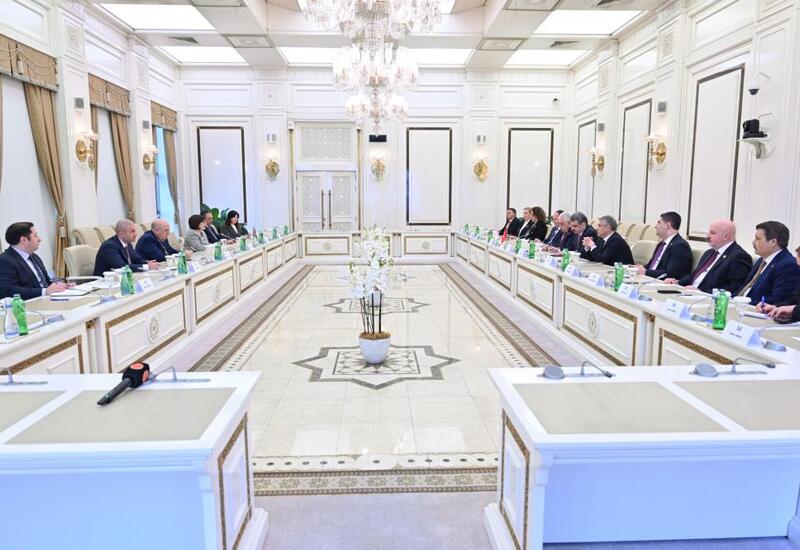 Сахиба Гафарова встретилась с участниками 3-й встречи парламентских групп дружбы Азербайджана, Турции и ТРСК