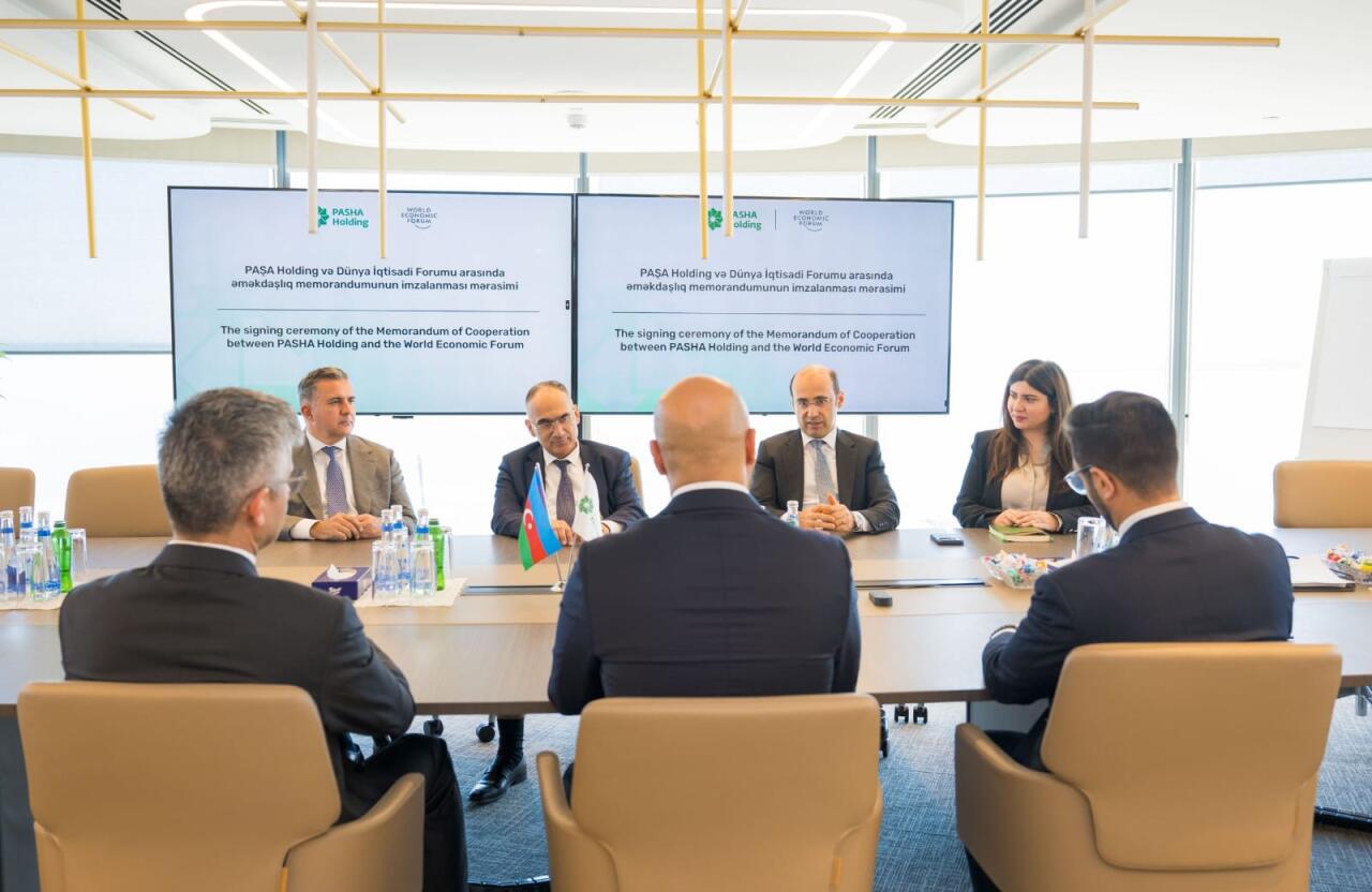 Состоялась церемония подписания Меморандума о сотрудничестве между компанией PASHA Holding и Всемирным Экономическим Форумом