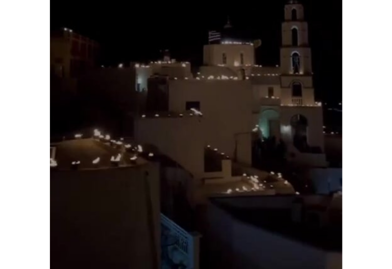 Пасха на  греческом острове Санторини