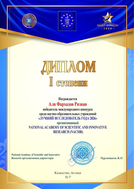 Azərbaycanlı alim beynəlxalq müsabiqənin qalibi seçildi