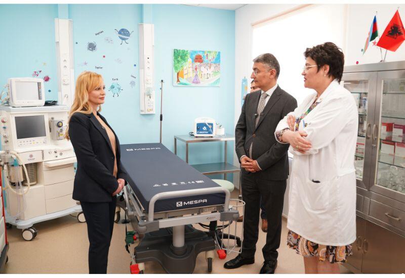 Heydər Əliyev Fondunun vitse-prezidenti Leyla Əliyevanın təşəbbüsü ilə Albaniyada Xəstəxana Mərkəzinin pediatrik sedasiya otağı istifadəyə verilib