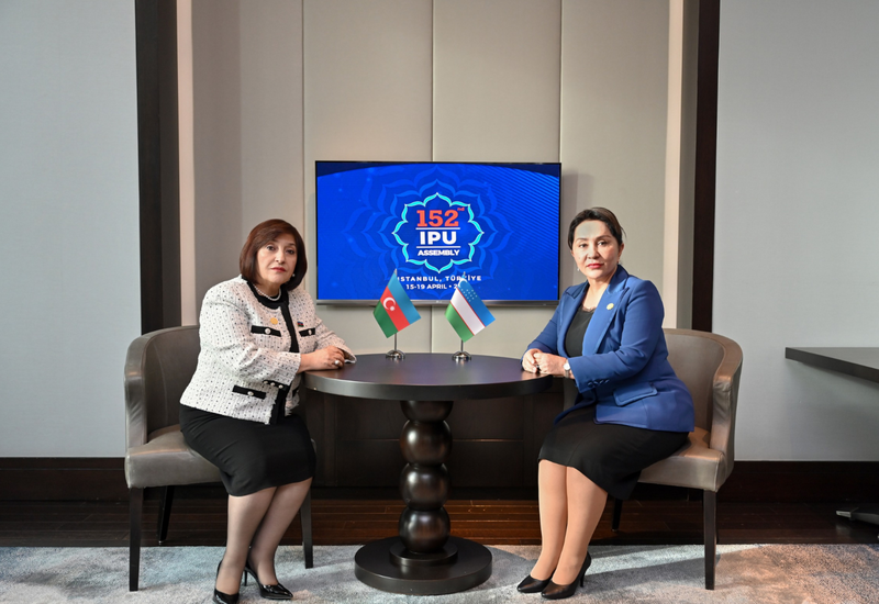 Sahibə Qafarova İstanbulda özbəkistanlı həmkarı ilə görüşdü