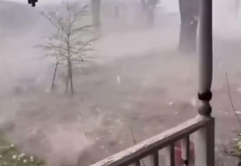 Аномальный град накрыл Индиану