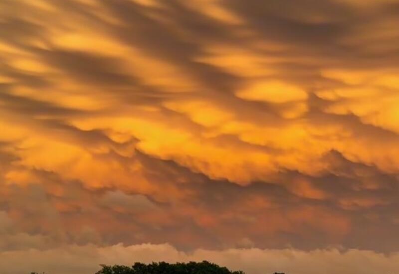 В США запечатлели уникальный закат