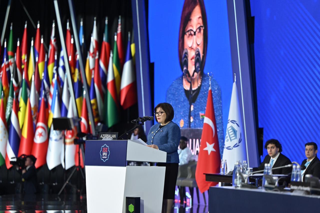 Сахиба Гафарова выступила на заседании 152-й Ассамблеи Межпарламентского союза