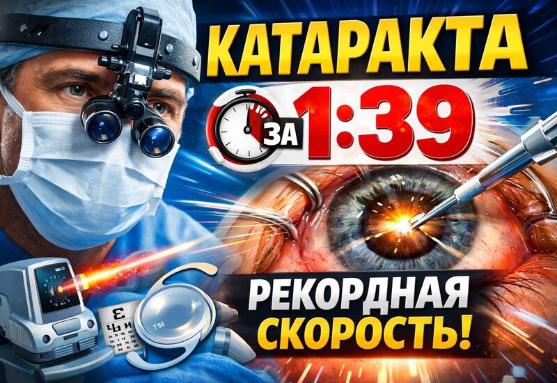 В Баку проведена операция катаракты за рекордные 1 минуту 39 секунд