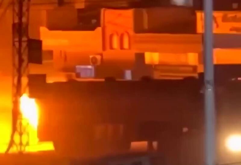 В Сирии загорелся грузовик,