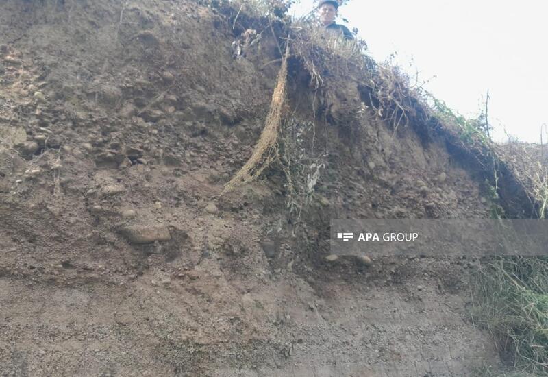 На юге Азербайджана произошел оползень