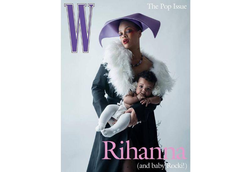 Рианна впервые показала лицо дочери на обложке глянца
