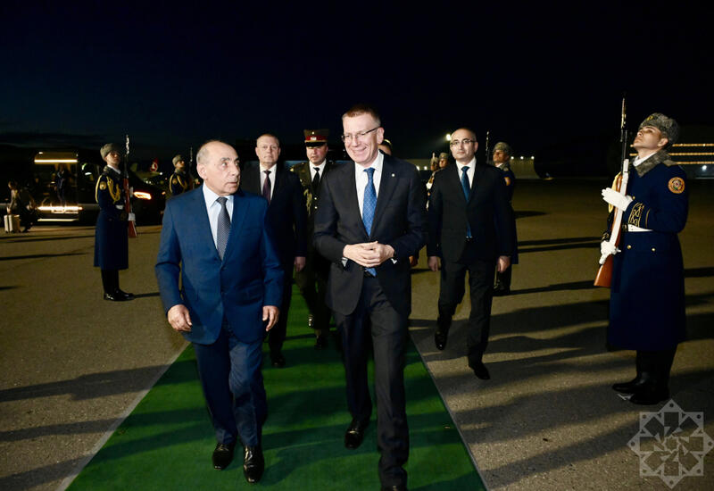 Latviya Prezidenti Edqars Rinkeviçs Azərbaycana rəsmi səfərə gəlib