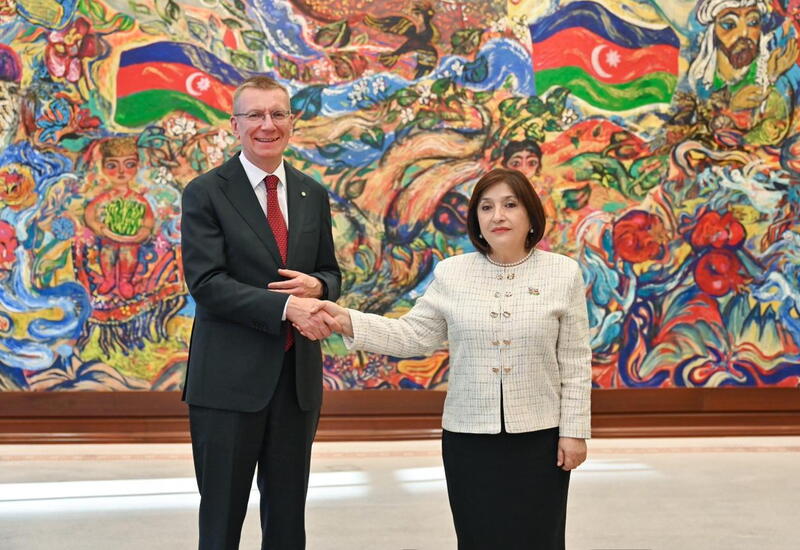 Sahibə Qafarova Latviya Prezidenti ilə görüşüb