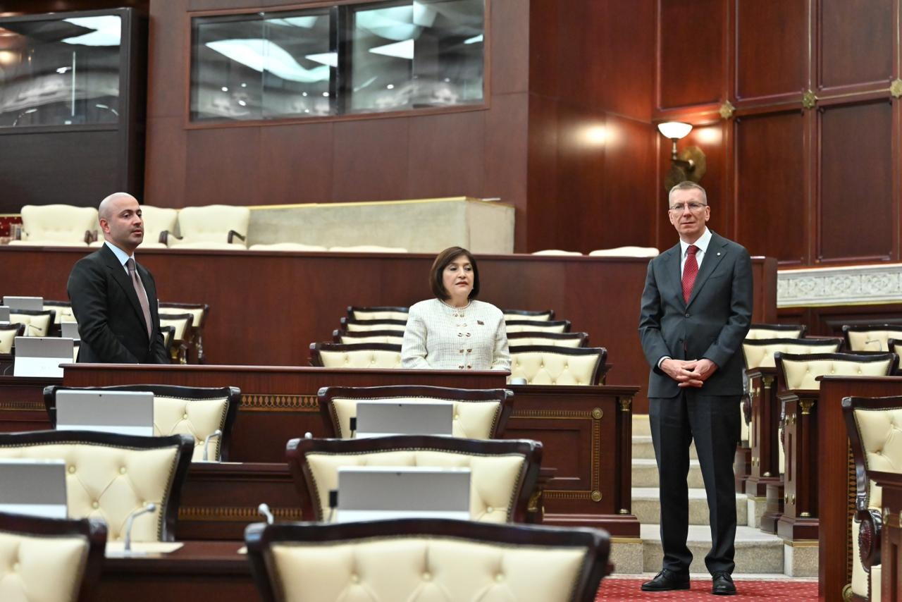 Sahibə Qafarova Latviya Prezidenti ilə görüşüb