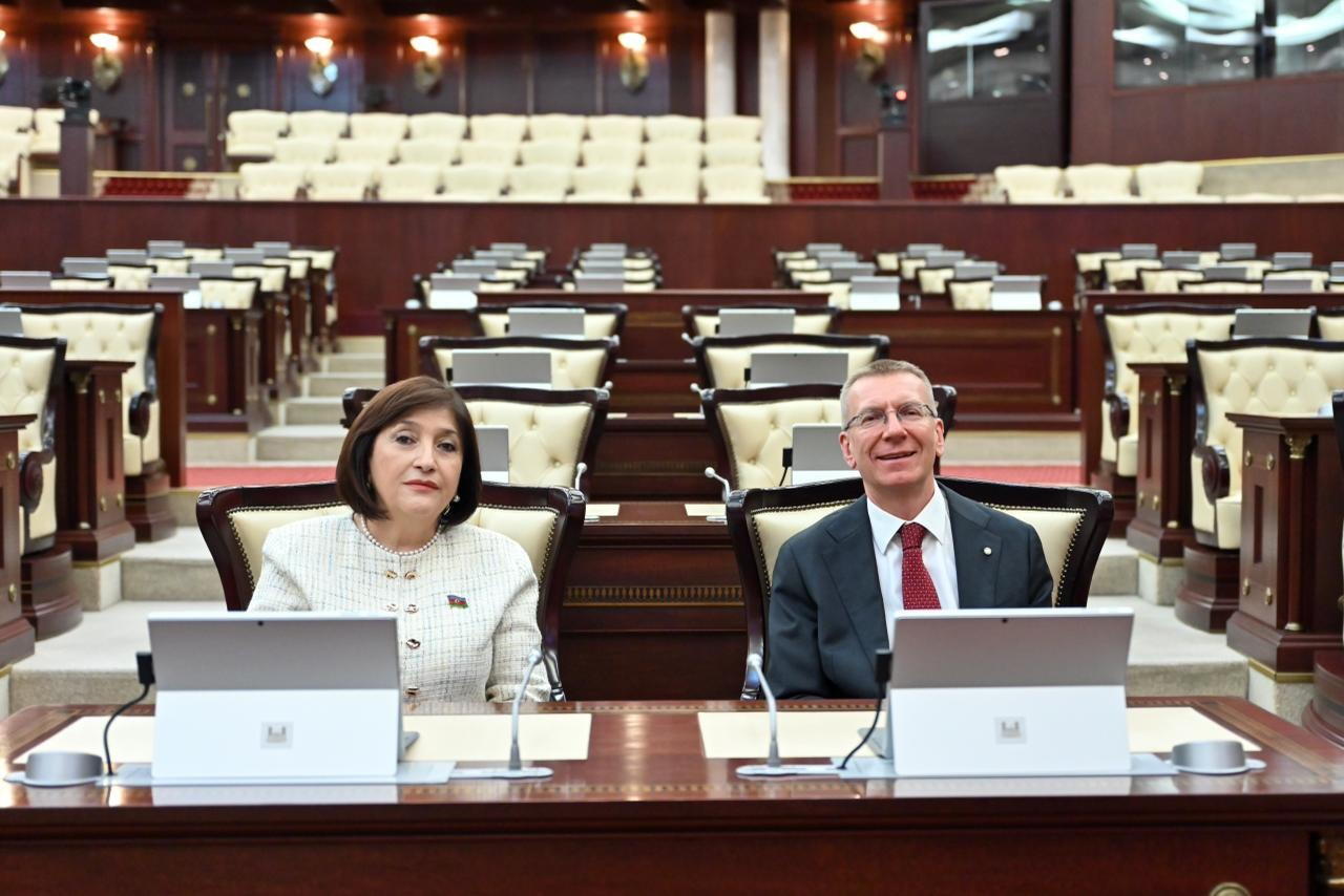 Sahibə Qafarova Latviya Prezidenti ilə görüşüb