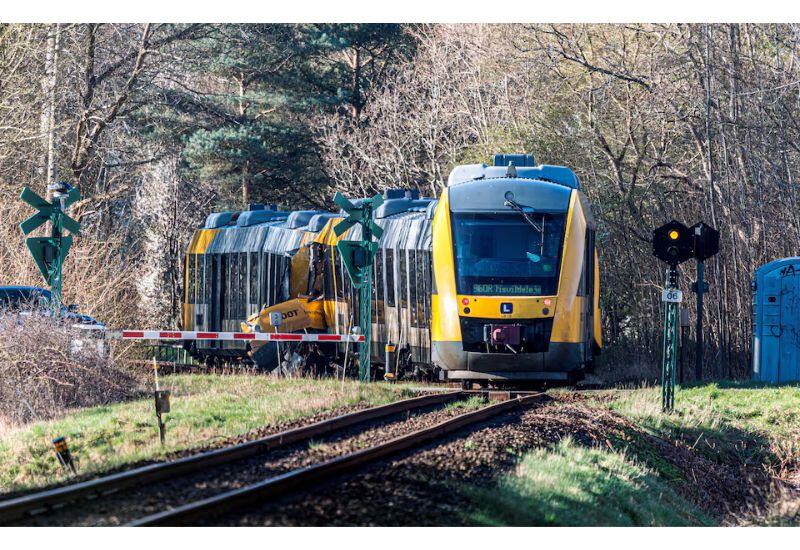 Два поезда столкнулись в Дании