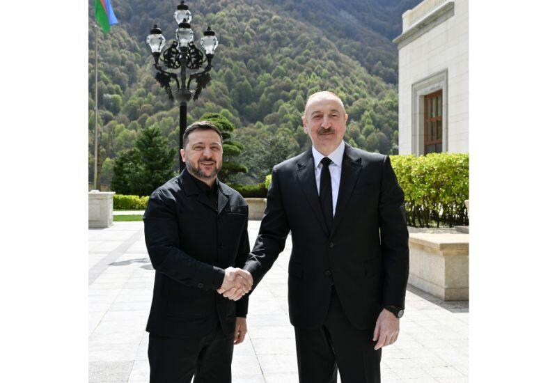 Состоялась встреча Президента Ильхама Алиева с Президентом Володимиром Зеленским в формате «один на один»