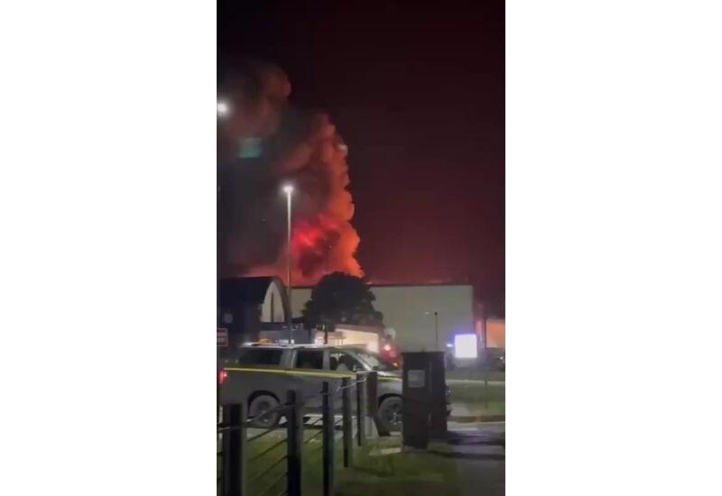 Крупный пожар на базе ВВС Великобритании