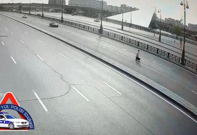 Кадры страшного ДТП в Баку