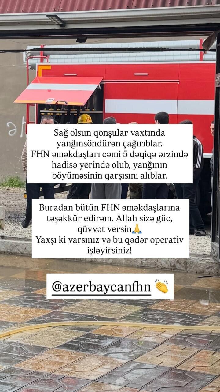 Пожар в доме известного азербайджанского блогера