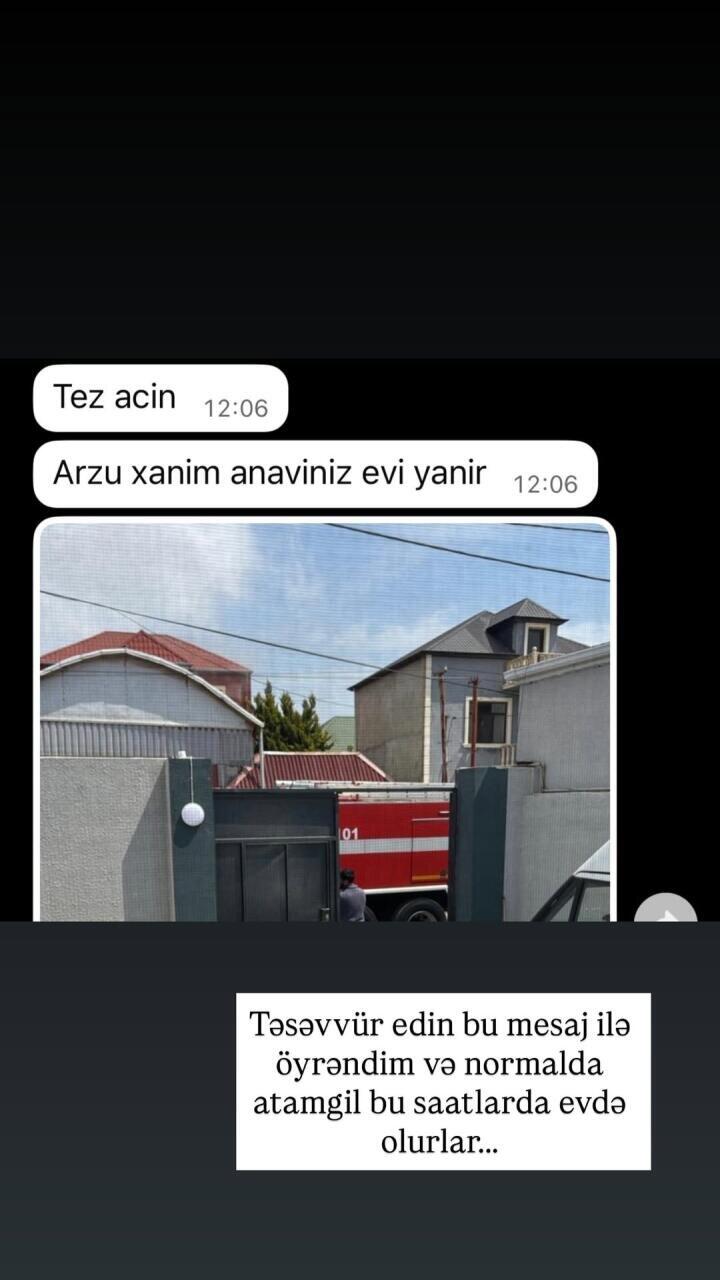 Пожар в доме известного азербайджанского блогера