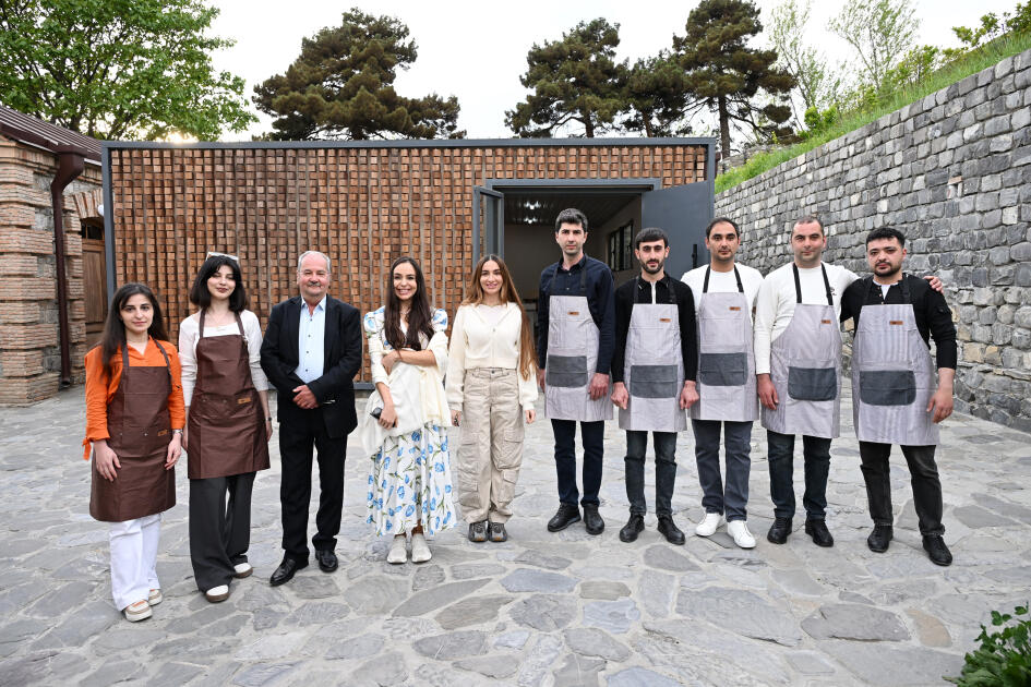 Лейла Алиева и Арзу Алиева приняли участие в открытии после восстановления историко-архитектурных памятников в Шеки