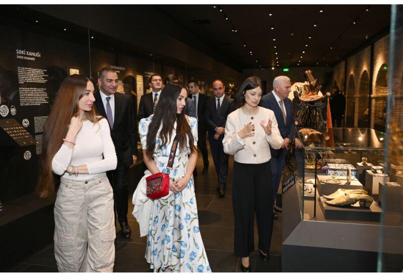 Лейла Алиева и Арзу Алиева приняли участие в открытии после восстановления историко-архитектурных памятников в Шеки