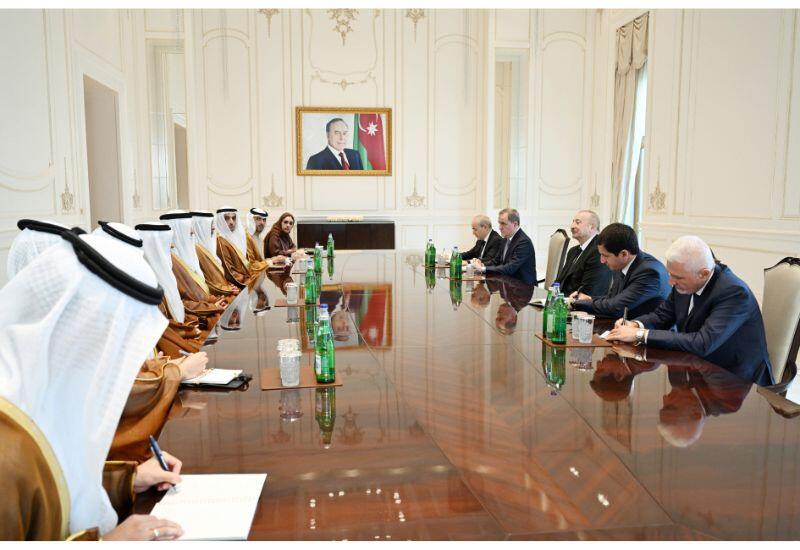 Президент Ильхам Алиев принял делегацию Объединенных Арабских Эмиратов