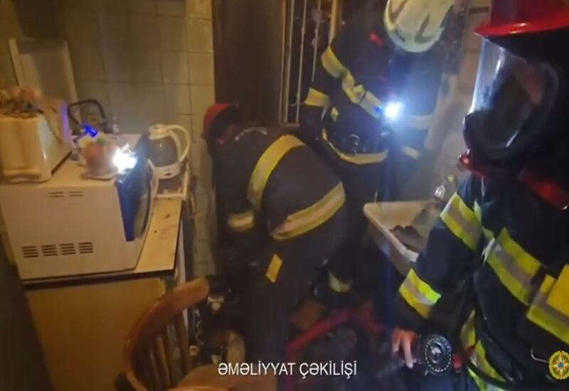 Пожар в центре Баку,