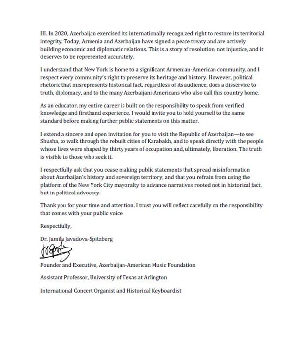 Азербайджанцы мира обратились к мэру Нью-Йорка